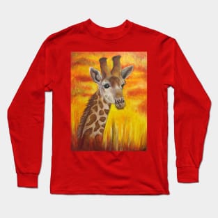 Sunset Giraffe Long Sleeve T-Shirt